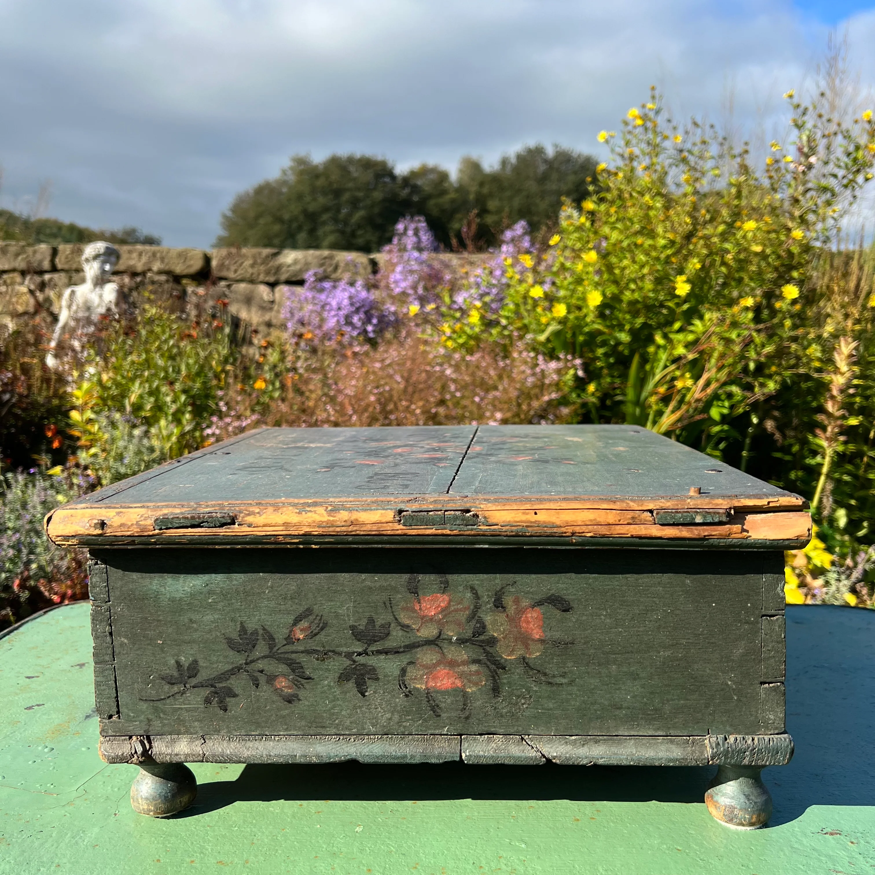 Swedish Painted Marriage Box (Hälsingland Style), Dated 1805 - Image 19
