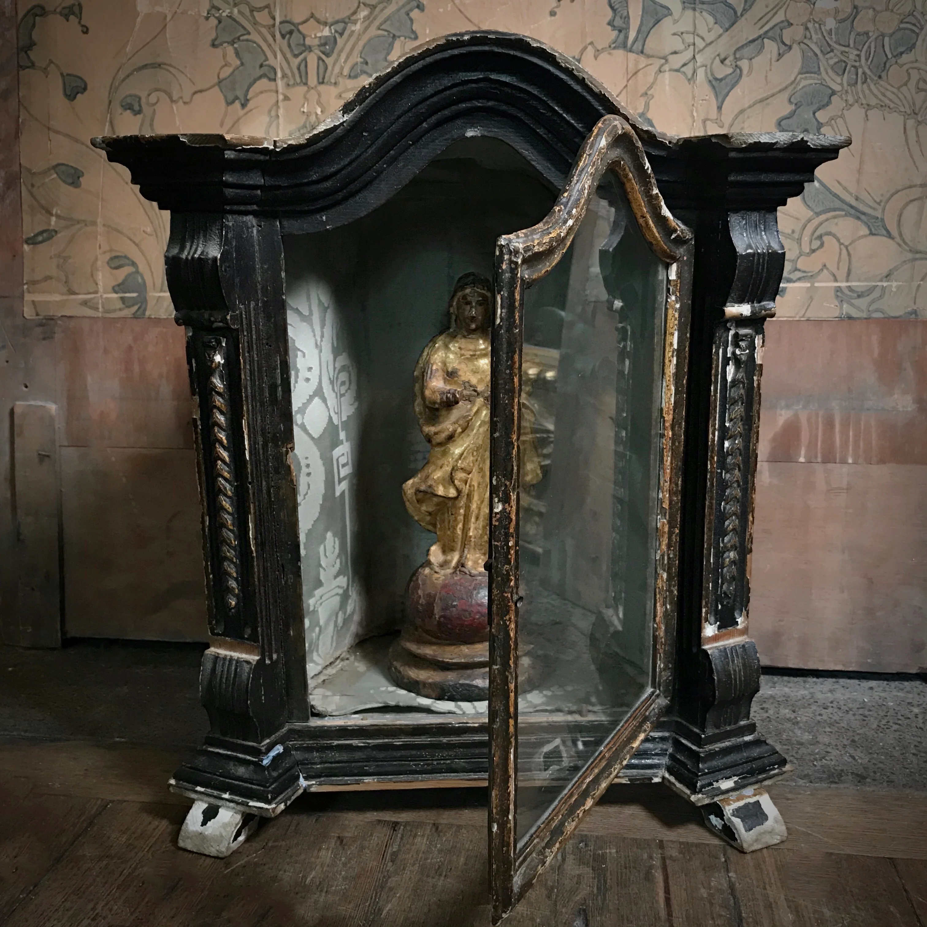 Italian Tabernacle c. 1750 with Early Virgin Mary Icon - Image 8