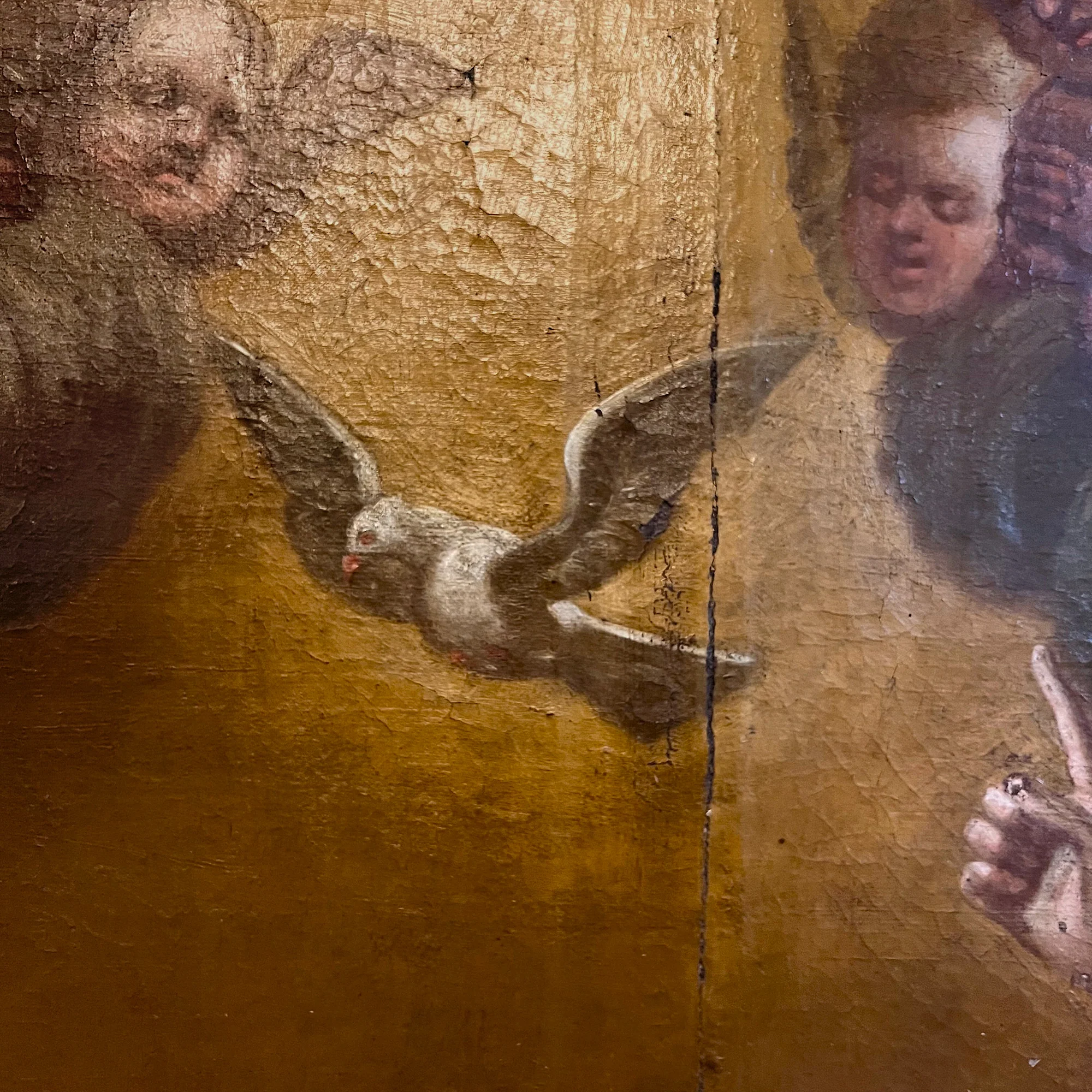 “The Annunciation” Spanish School After Murillo Baroque Oil on Canvas c.1640 - Image 7