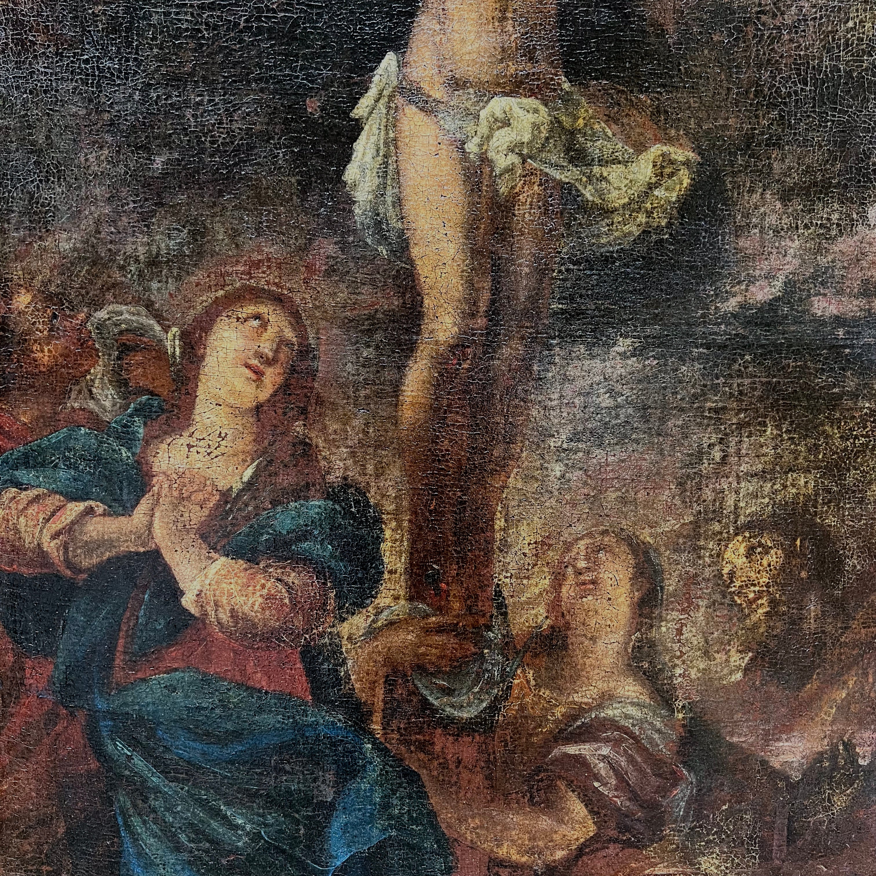 ‘The Crucifixion’ Old Master Oil on Canvas Late 17th/Early 18th Century - Image 7