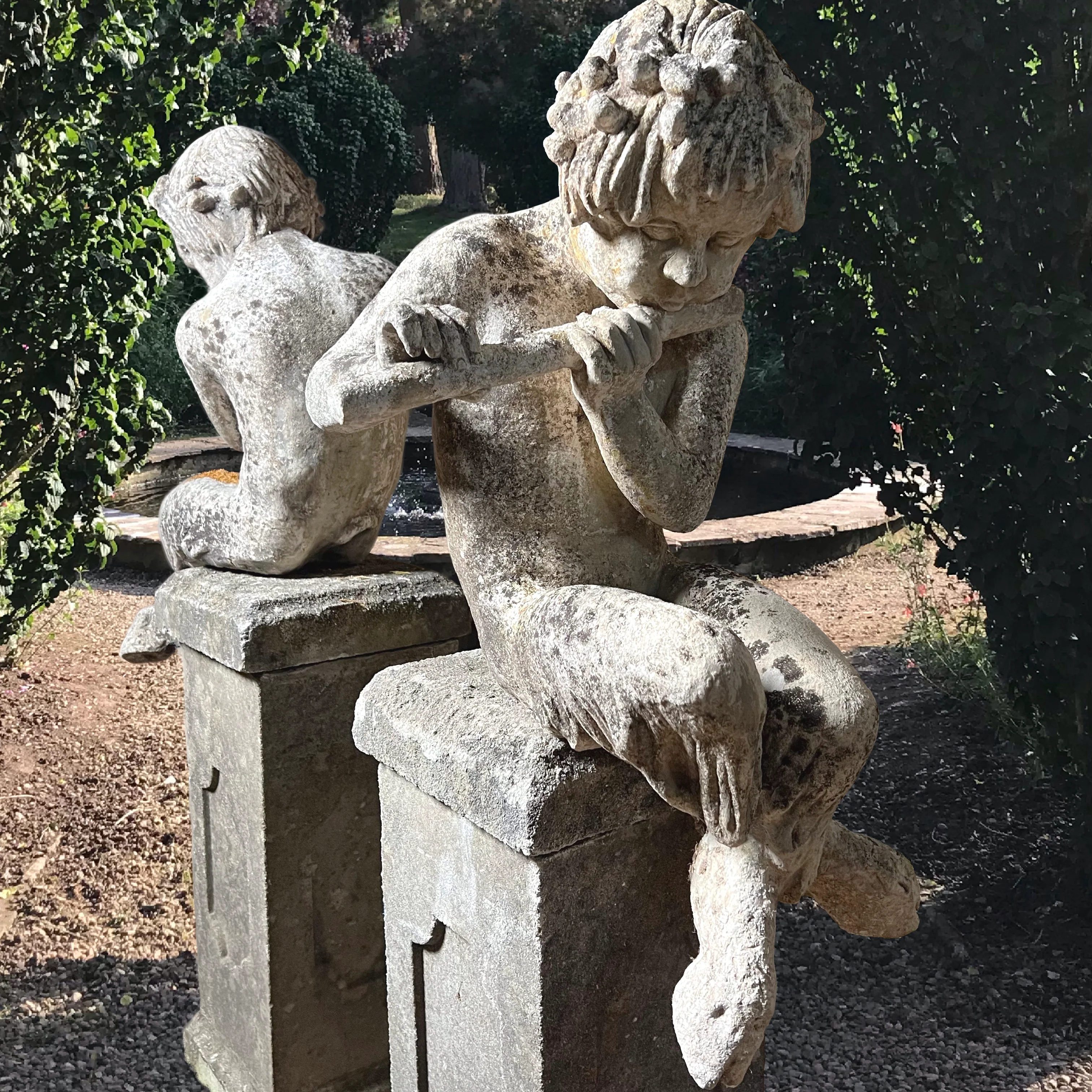The Flute Playing Fauns on Plinths - Image 5