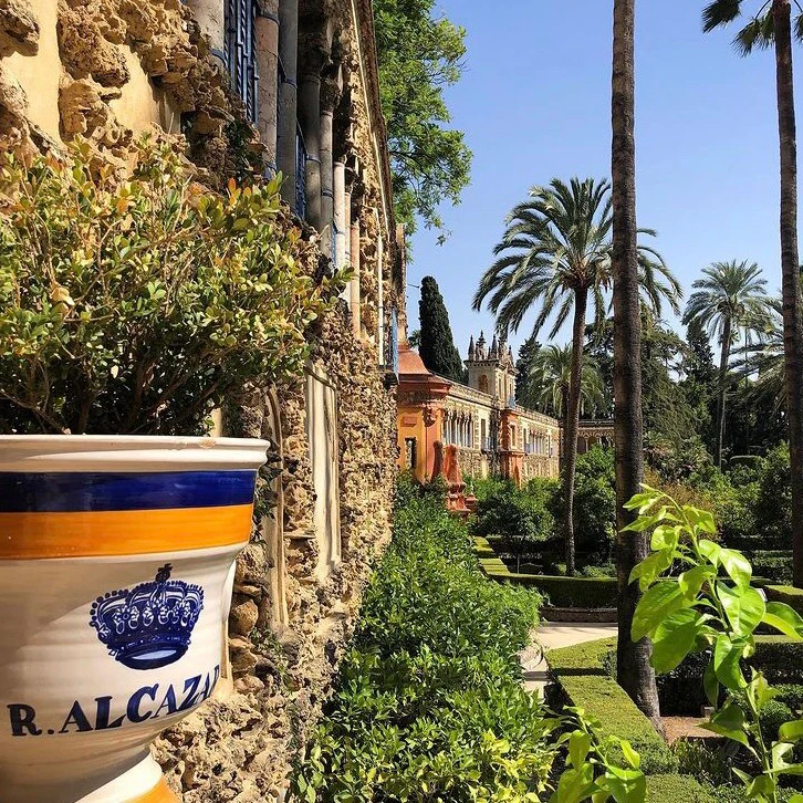 Three 19th Century Faience Spanish Campana Vases from the Real Alcázar de Sevilla (Royal Alcázar Palace of Seville) - Image 3