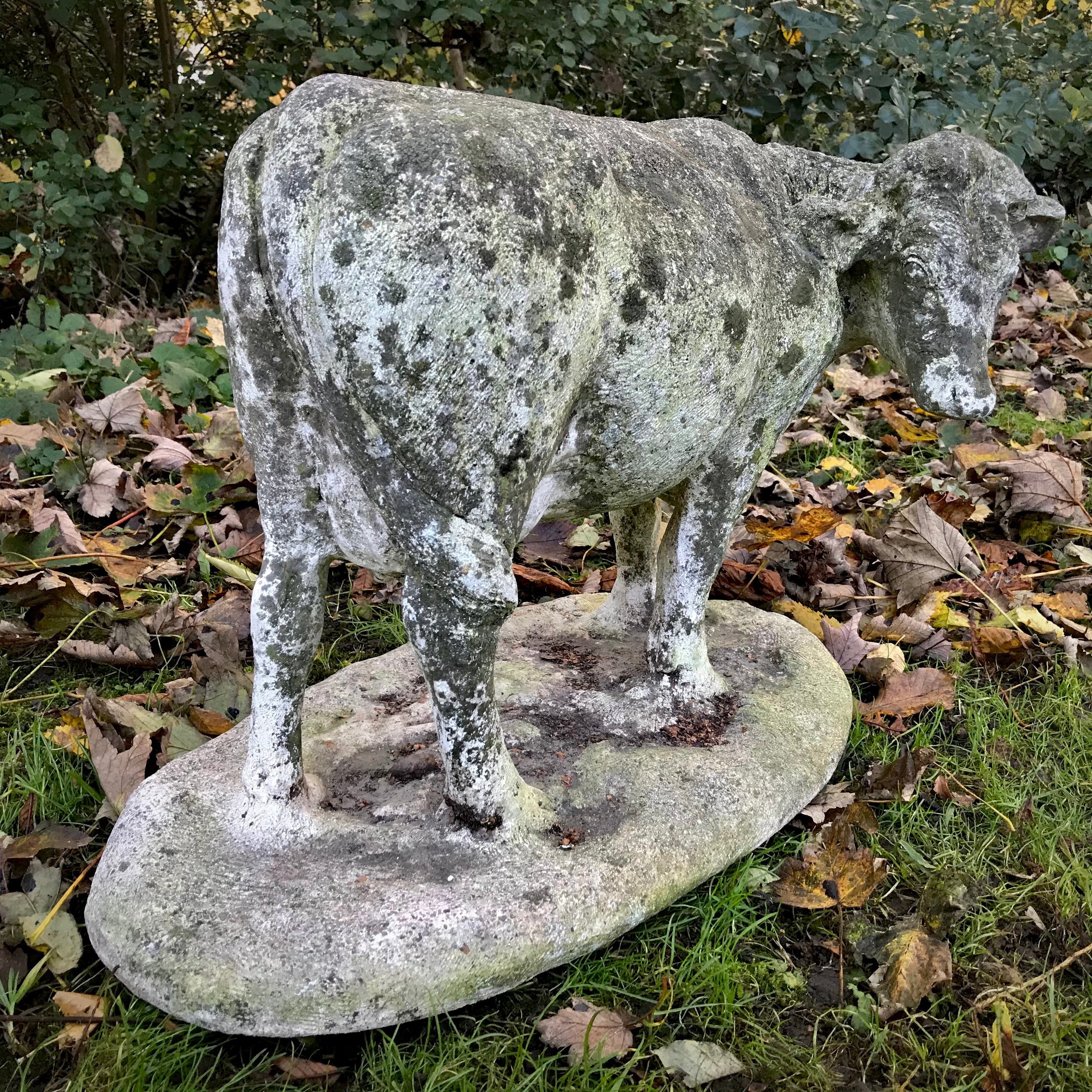 Weathered Cow Statue c.1930 - Image 4