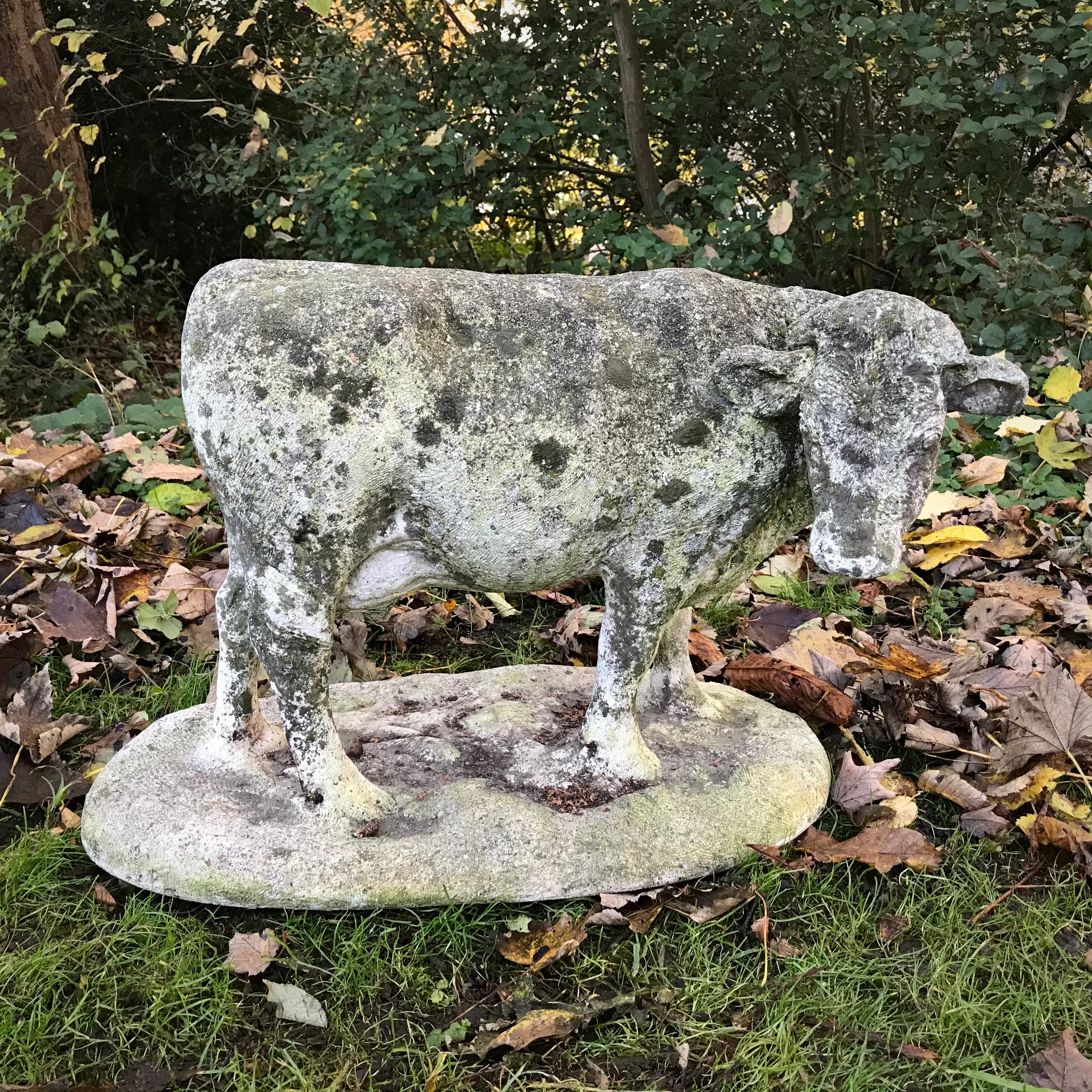Weathered Cow Statue c.1930 - Image 7